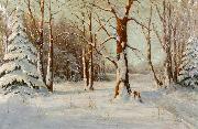 Walter Moras Winter oil painting artist
